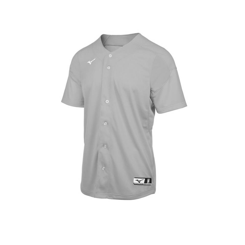 Jerseys Mizuno Aerolite Full Button Hombre Gris Outlet NSOF-52174